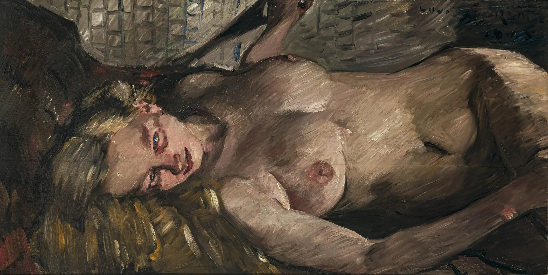 femme nue allongée - Lovis Corinth image 1 copie peinte à la main à l’huile
