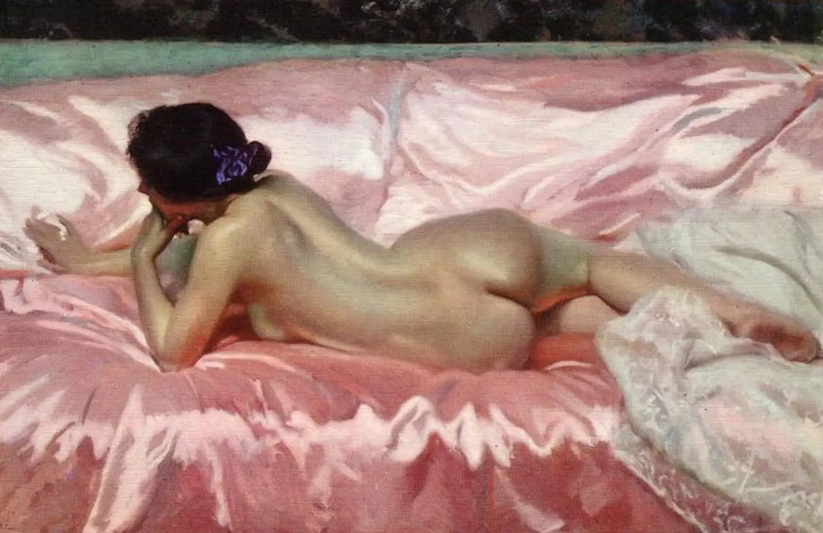 Femme nue - Joaquín Sorolla image 1 reproduction artisanale de tableau