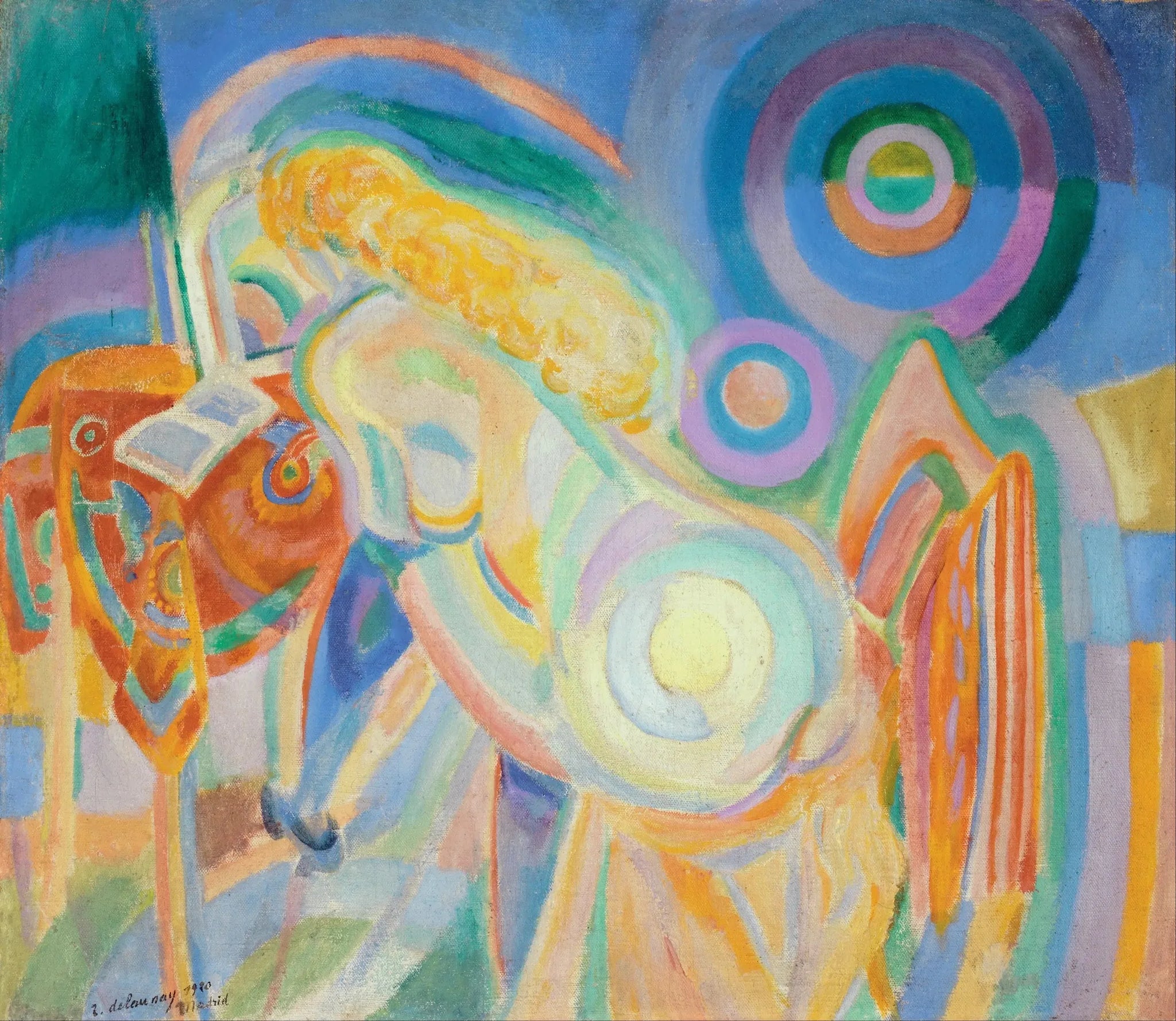 Femme nue lisant - Robert Delaunay image 1 tableau peint à l’huile sur toile