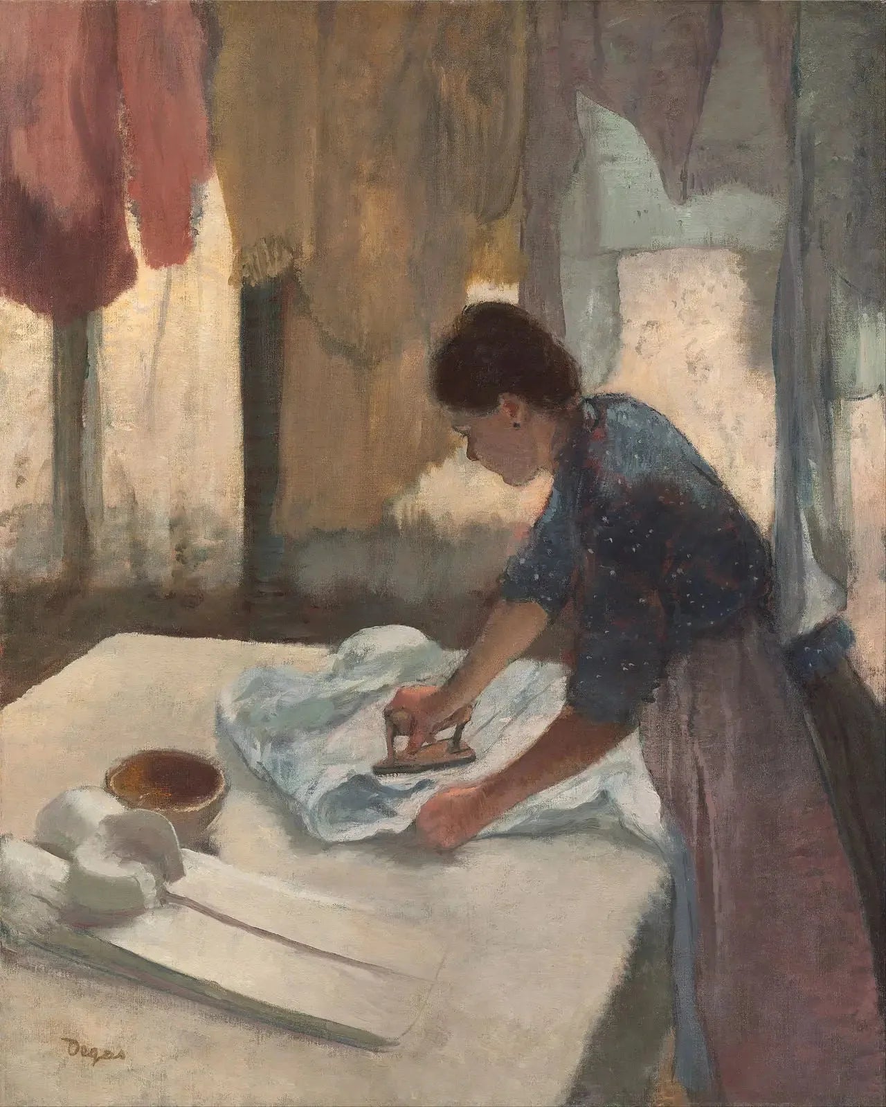Femme repassant - Edgar Degas image 1 reproduction réalisée par Alpha Reproduction