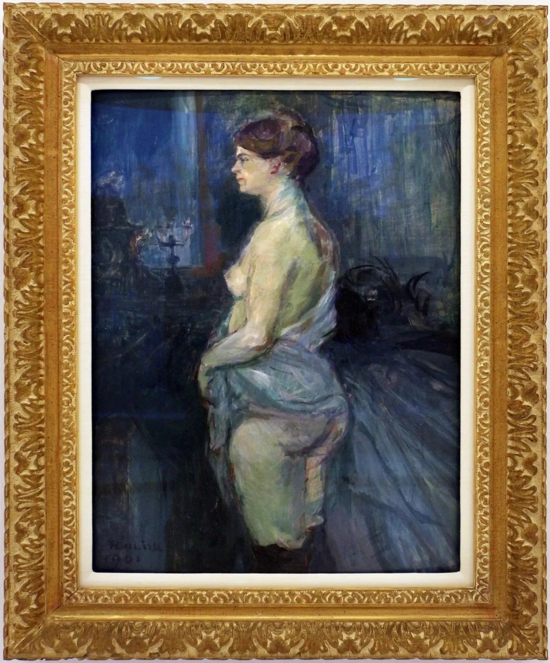 Femme retroussant sa chemise - Henri de Toulouse-Lautrec image 2 reproduction réalisée par Alpha Reproduction