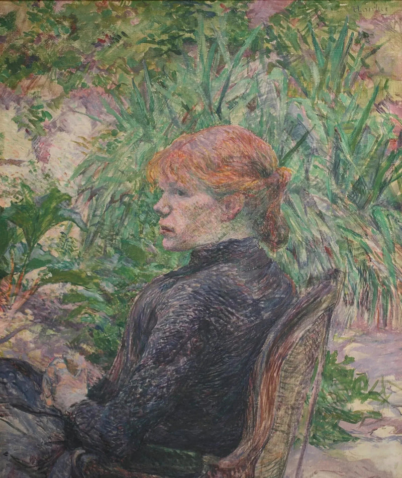 Femme rousse assise dans le jardin de M. Forest - Henri de Toulouse-Lautrec