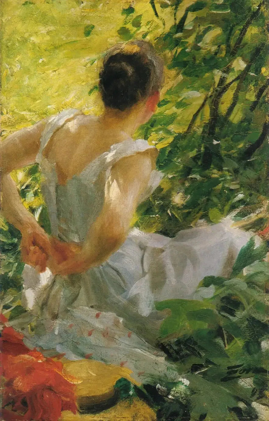 Femme s'habillant - Anders Zorn image 1 copie de tableau peinte à la main