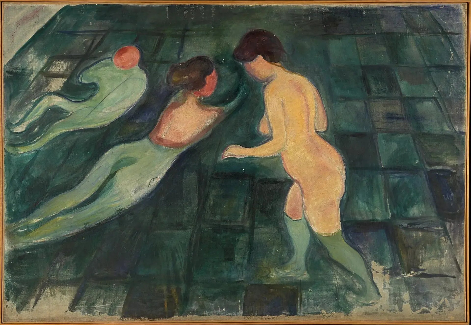 Femme se baignant - Edvard Munch image 1 copie de tableau peinte à la main