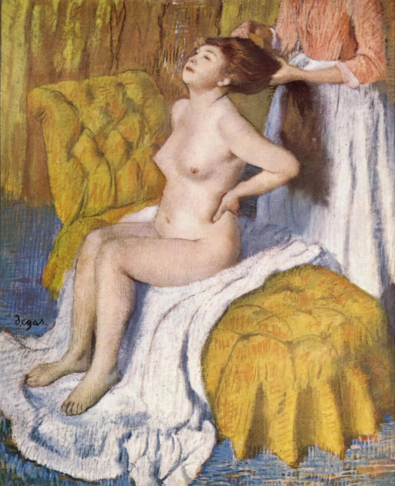 Femme se faisant peigner les cheveux - Edgar Degas