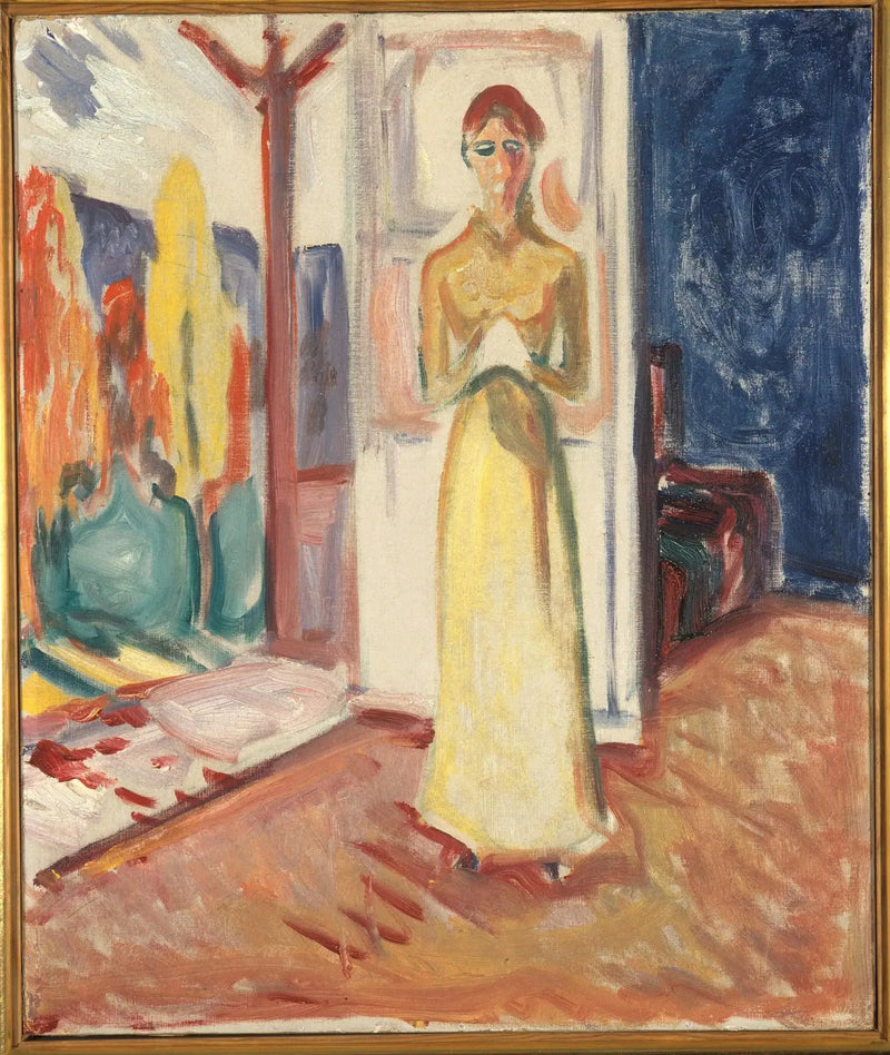 Femme se tenant dans l'embrasure de la porte - Edvard Munch