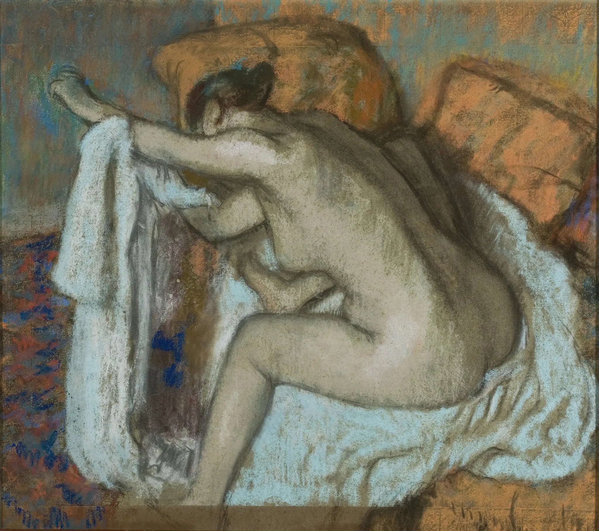 Femme séchant son bras gauche - Edgar Degas image 1 copie de tableau peinte à la main