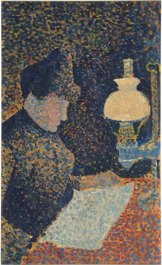 Femme sous la lampe - Paul Signac image 1 copie de tableau peinte à la main