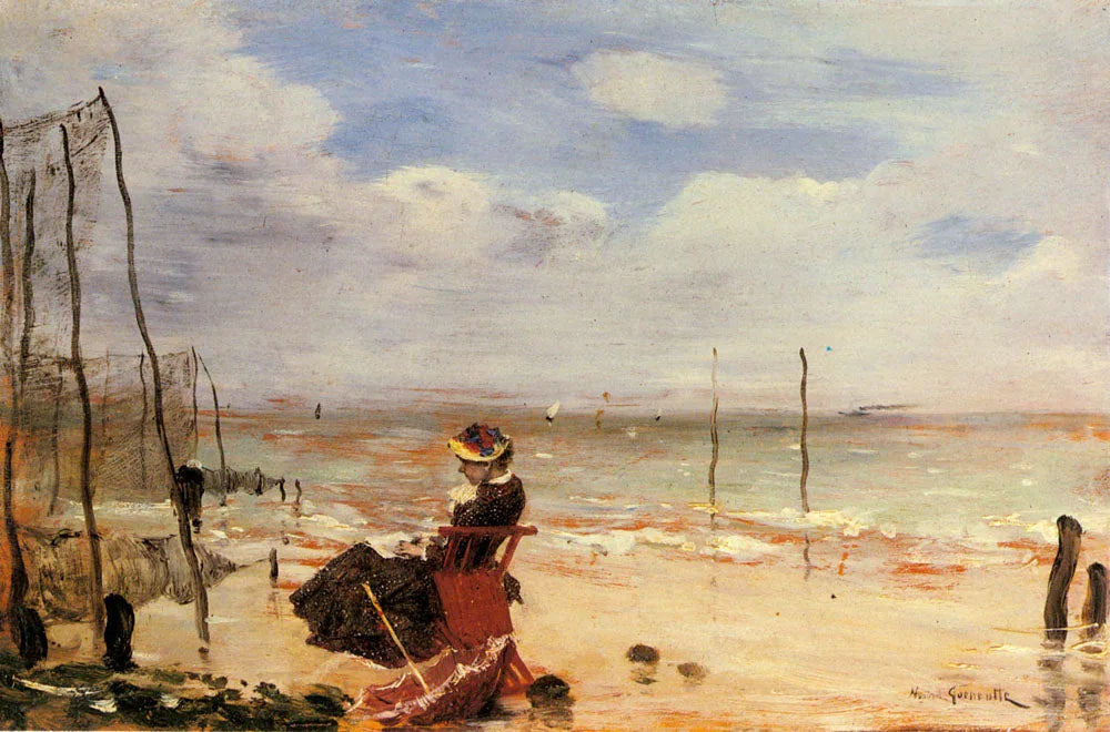 Femme sur la plage - Norbert Gœneutte image 1 reproduction artisanale de tableau