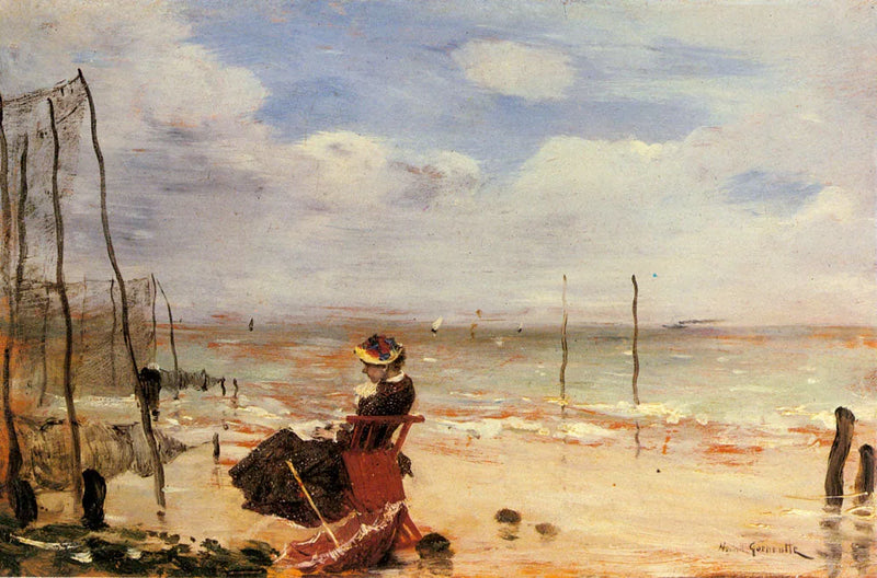 Femme sur la plage - Norbert Gœneutte
