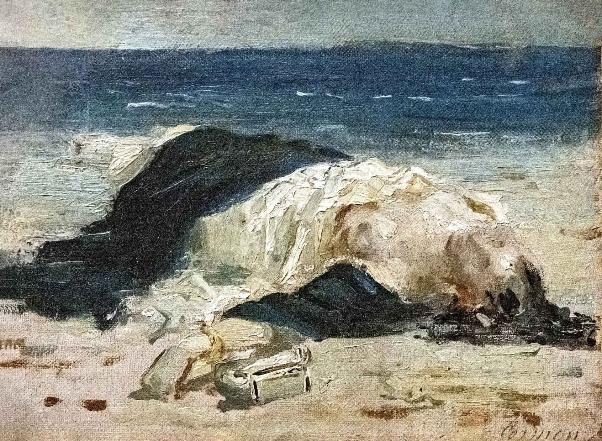 Femme sur une plage - Fernand Cormon image 1 reproduction artisanale de tableau