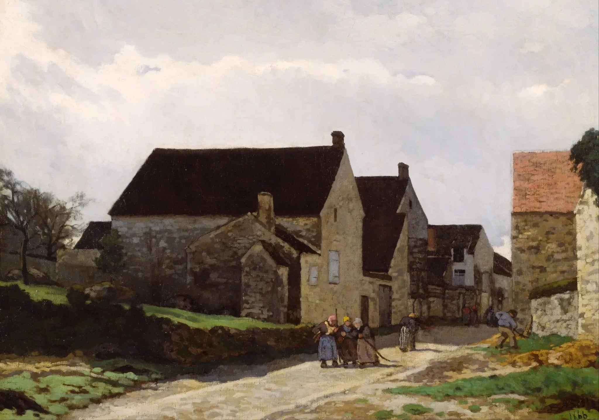Femmes allant au bois, paysage - Alfred Sisley image 1 reproduction d’œuvre d’art à l’huile
