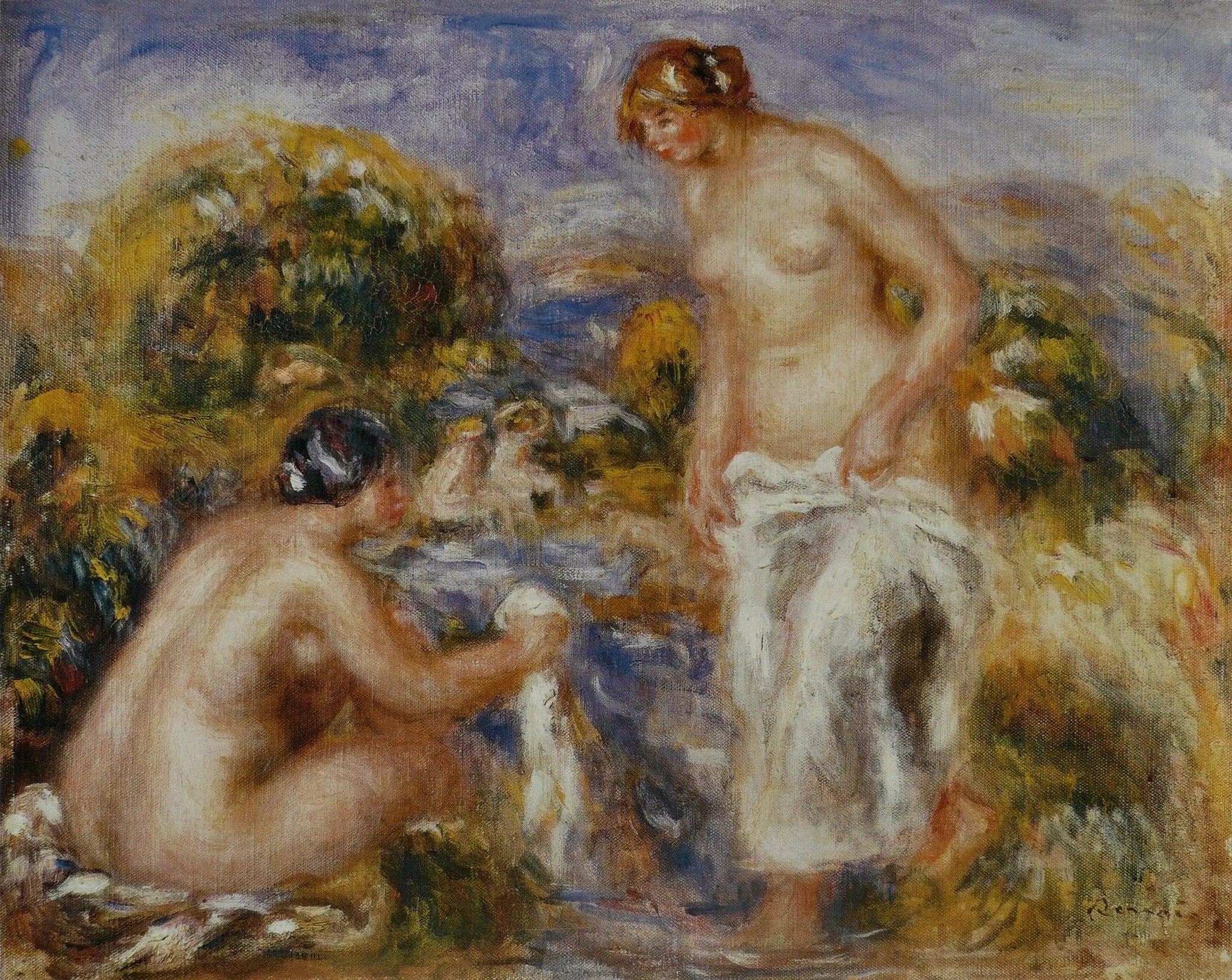 Femmes au bain - Pierre-Auguste Renoir image 1 reproduction d’œuvre d’art à l’huile