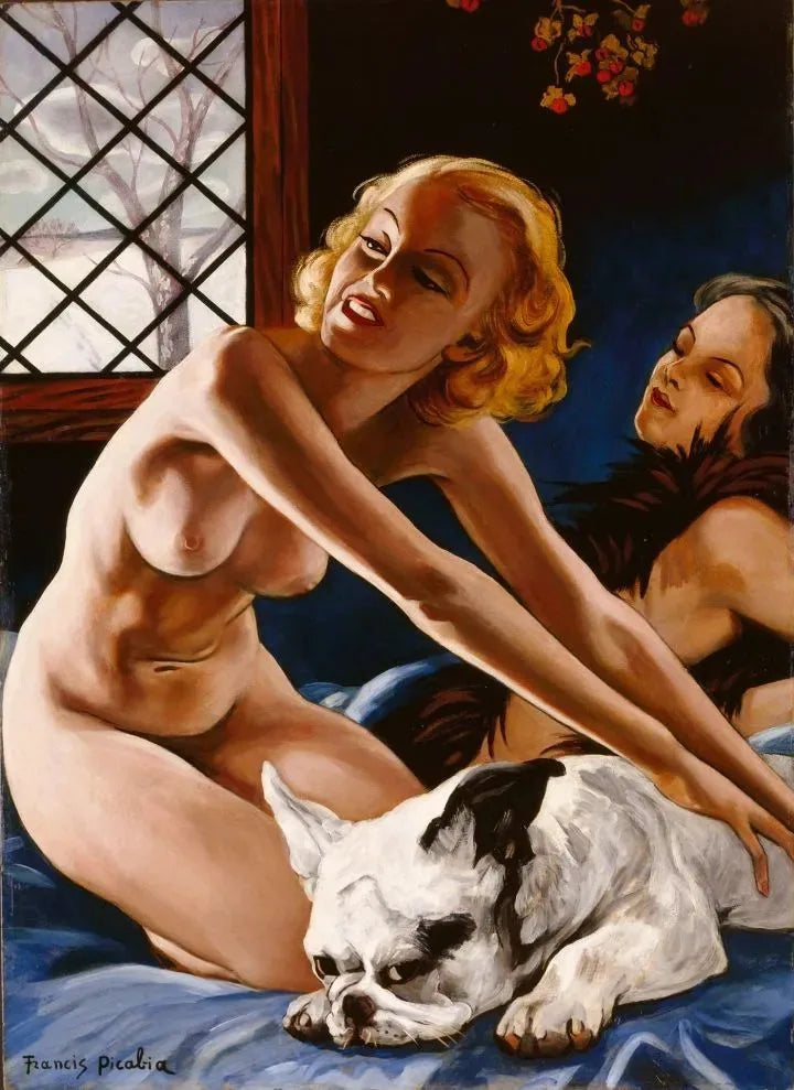 Femmes au bull-dog - Francis Picabia image 1 reproduction artisanale de tableau