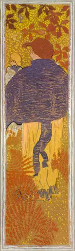 Femmes au jardin : femme à la pèlerine - Pierre Bonnard image 1 tableau peint à l’huile sur toile