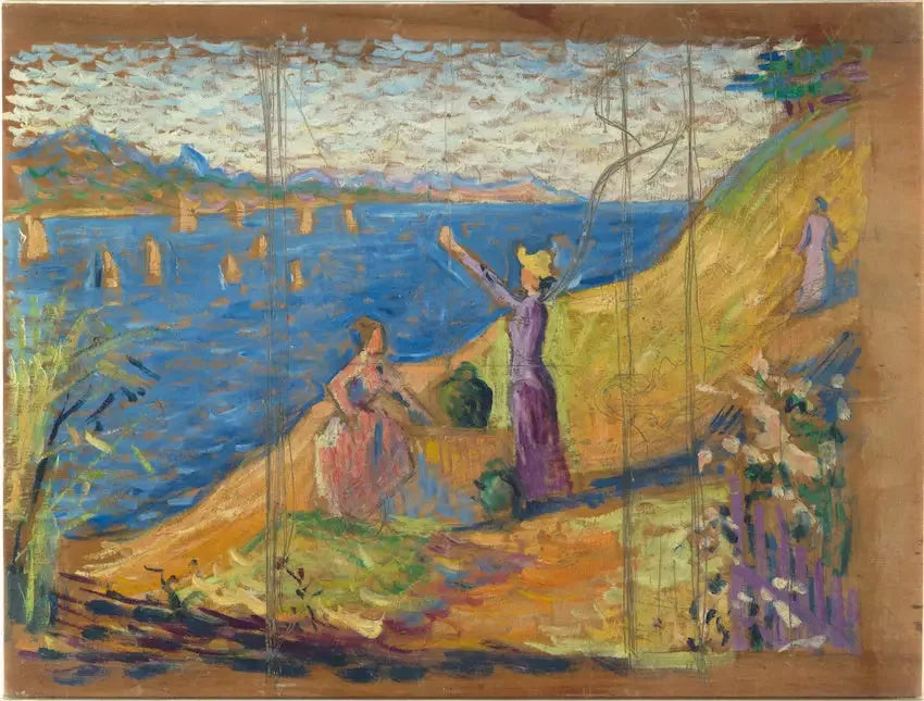 Femmes au puits. Esquisse I - Paul Signac