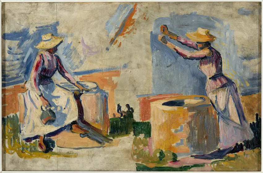 Femmes au puits. Esquisse II - Paul Signac image 1 reproduction d’œuvre d’art à l’huile