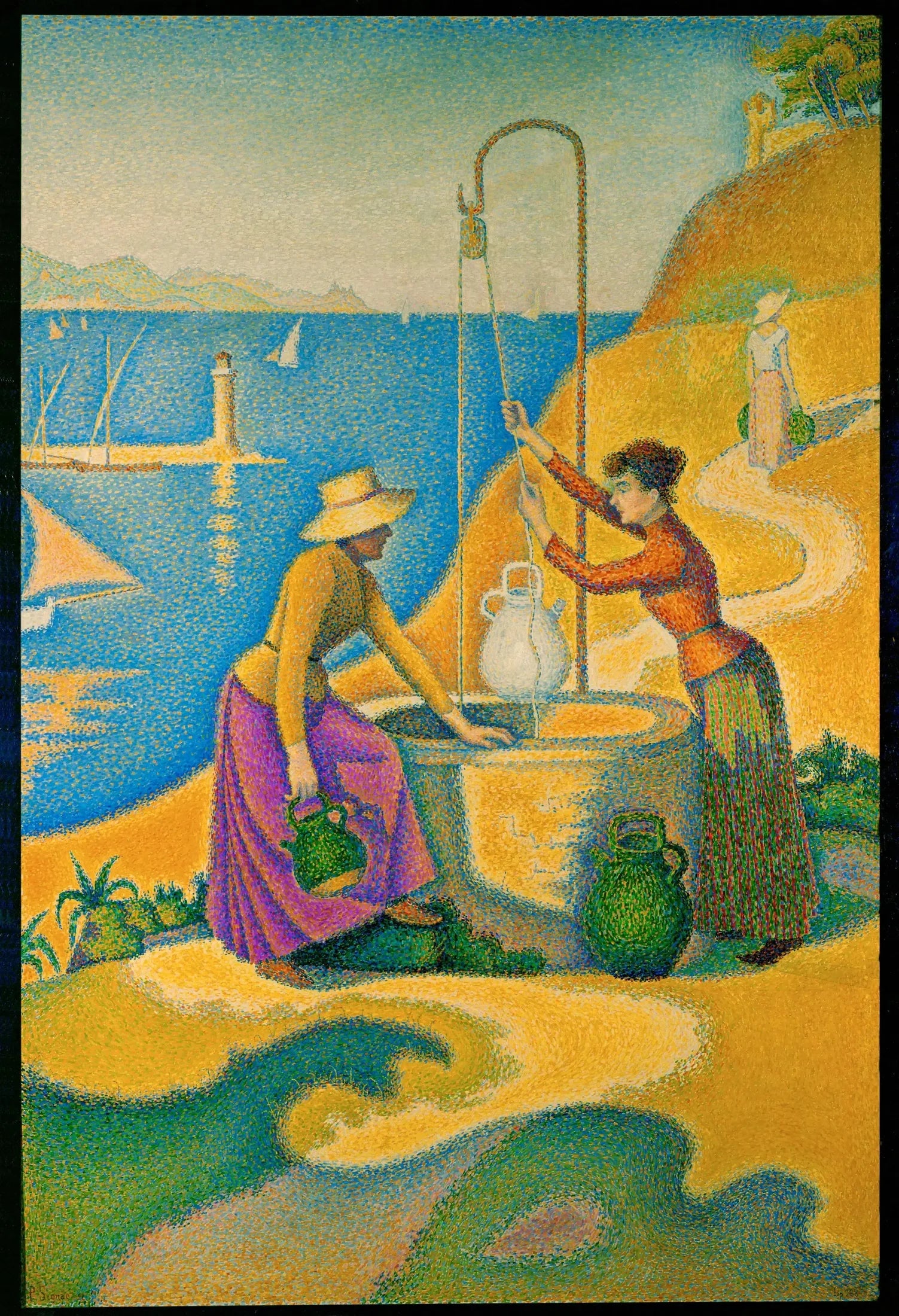 Femmes au puits - Paul Signac image 1 copie peinte à la main à l’huile