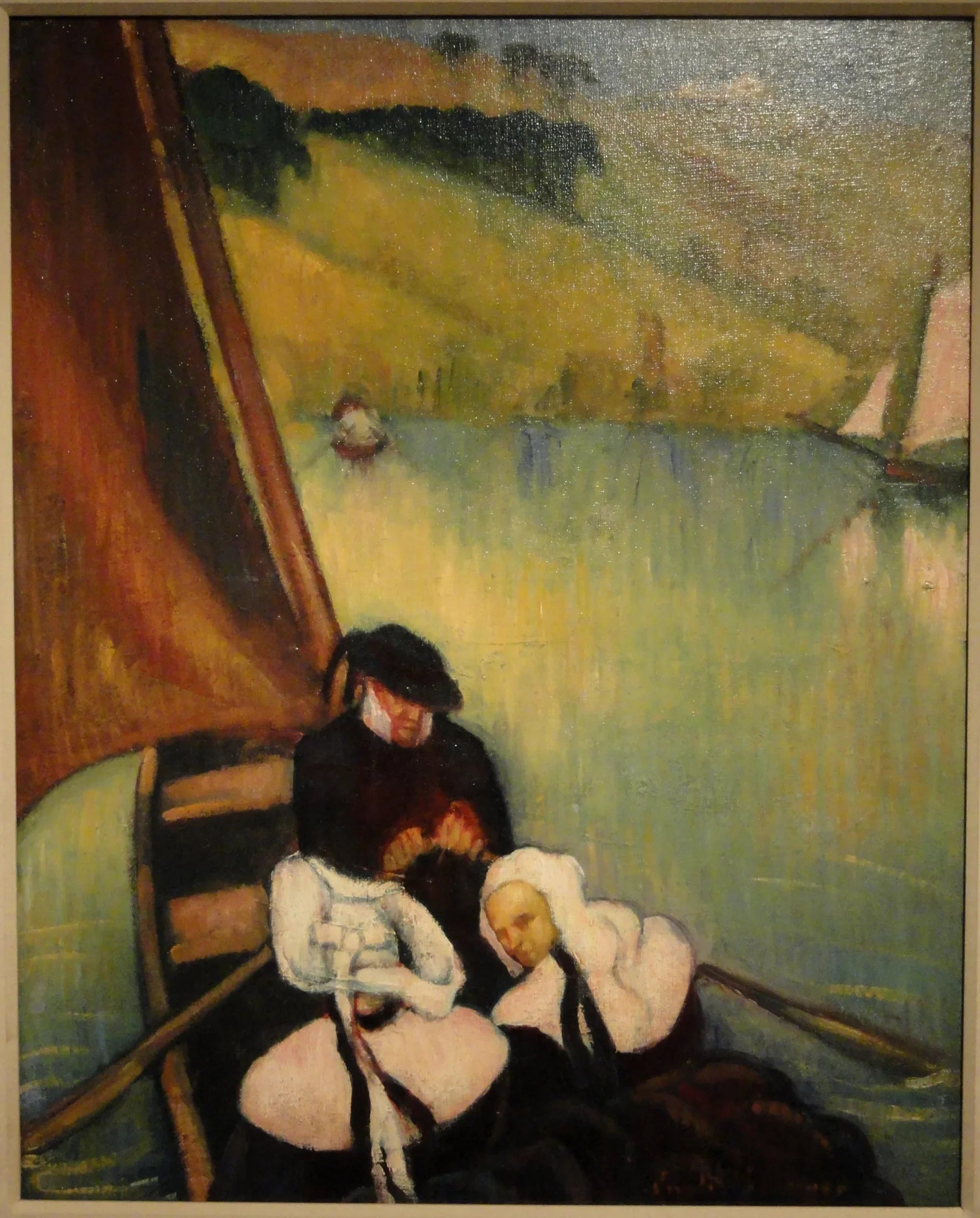 Femmes bretonnes dans un ferry - Émile Bernard image 1 reproduction de peinture à l’huile
