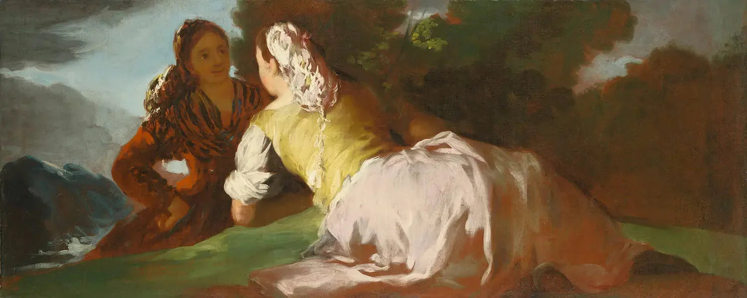 Femmes conversantes - Francisco de Goya image 1 copie de tableau peinte à la main