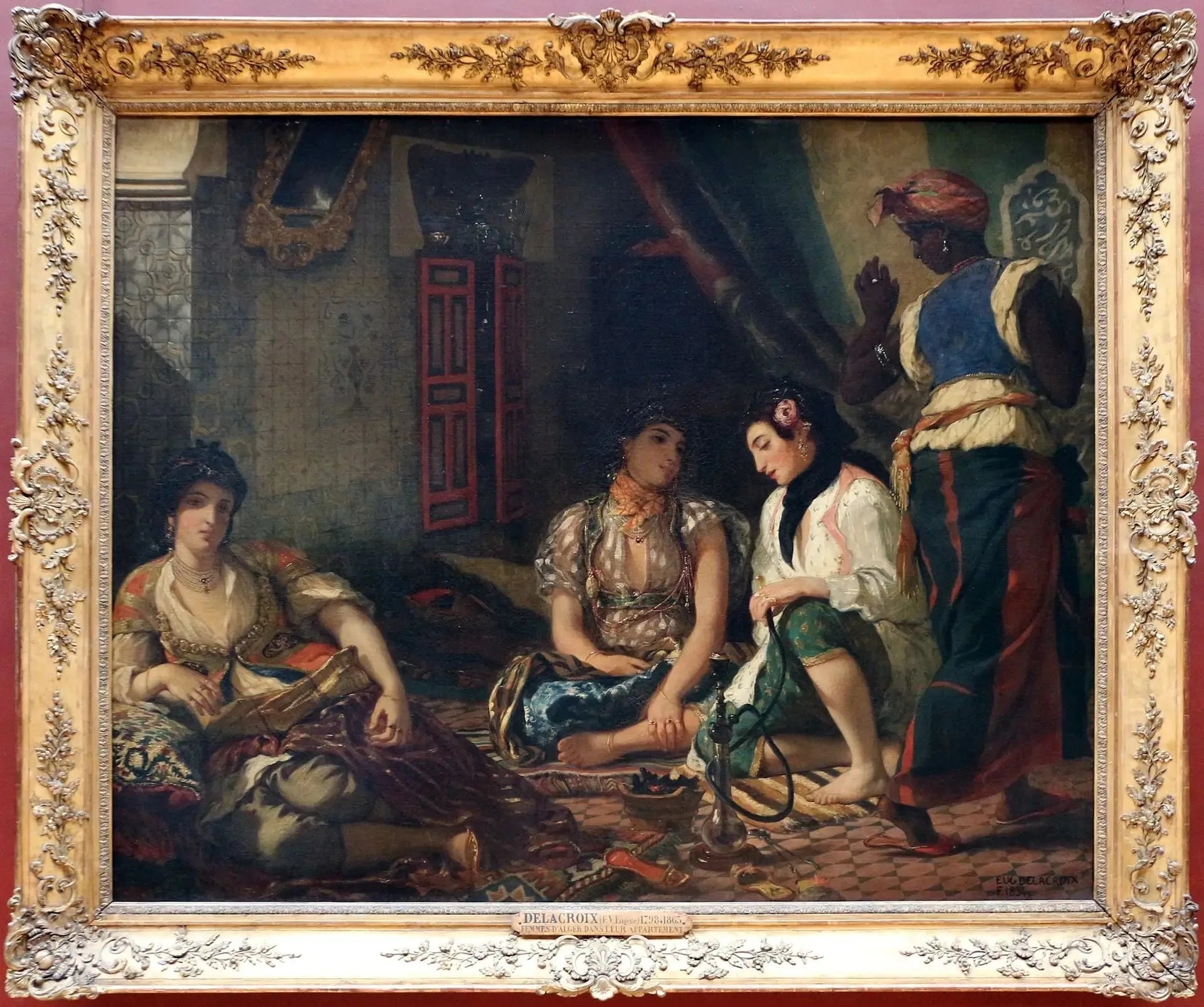 Femmes d'Alger dans leur appartement - Eugène Delacroix image 2 reproduction artisanale de tableau