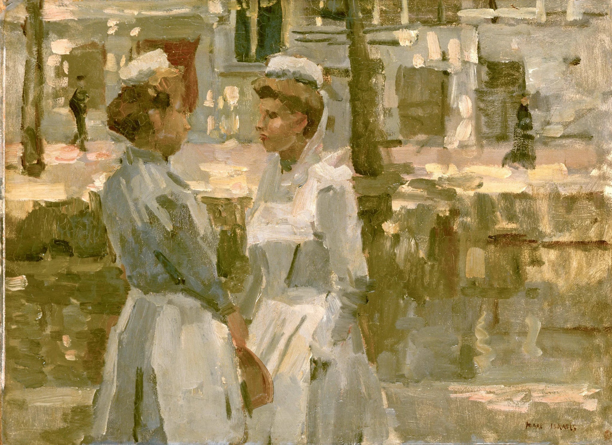 femmes de ménage d'Amsterdam - Isaac Israëls image 1 reproduction réalisée par Alpha Reproduction