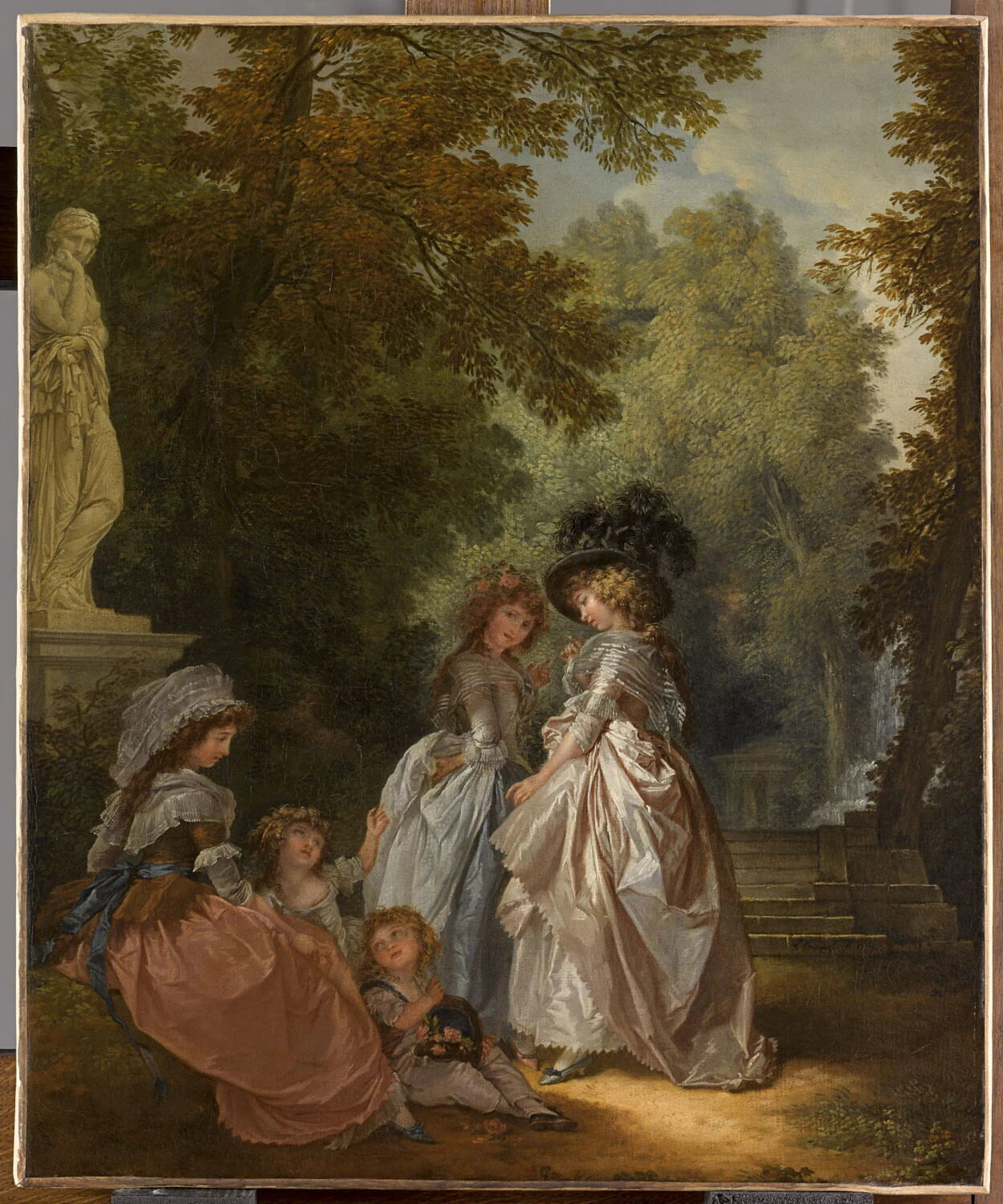 Femmes et enfants dans un parc - Louis Roland Trinquesse