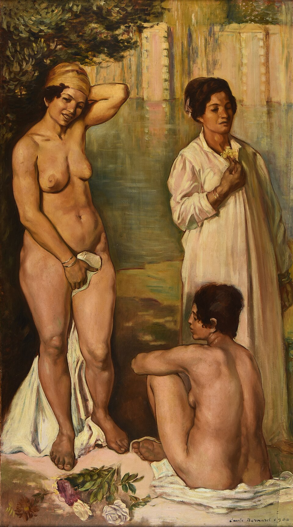 Femmes fellah au bain - Émile Bernard image 1 tableau peint à l’huile sur toile