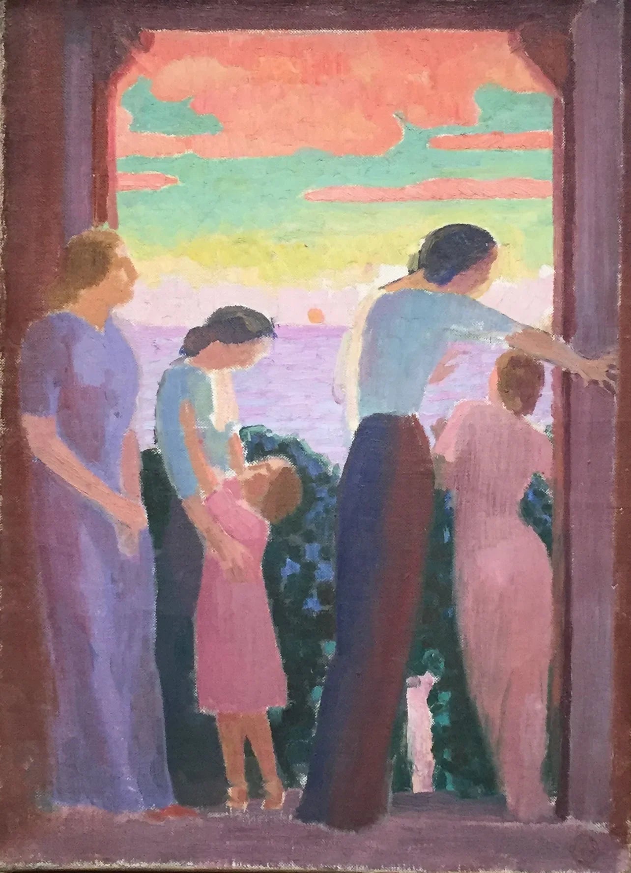 Femmes sur le balcon - Maurice Denis image 1 reproduction d’œuvre d’art à l’huile