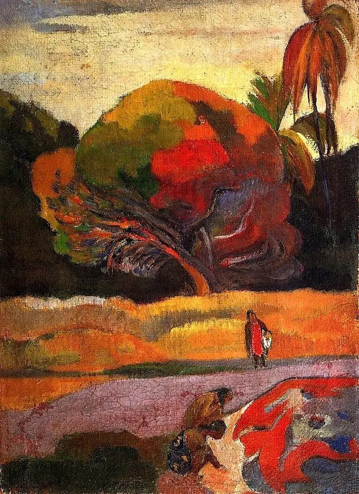 Femmes tahitiennes au bord de la rivière - Paul Gauguin image 1 copie de tableau peinte à la main