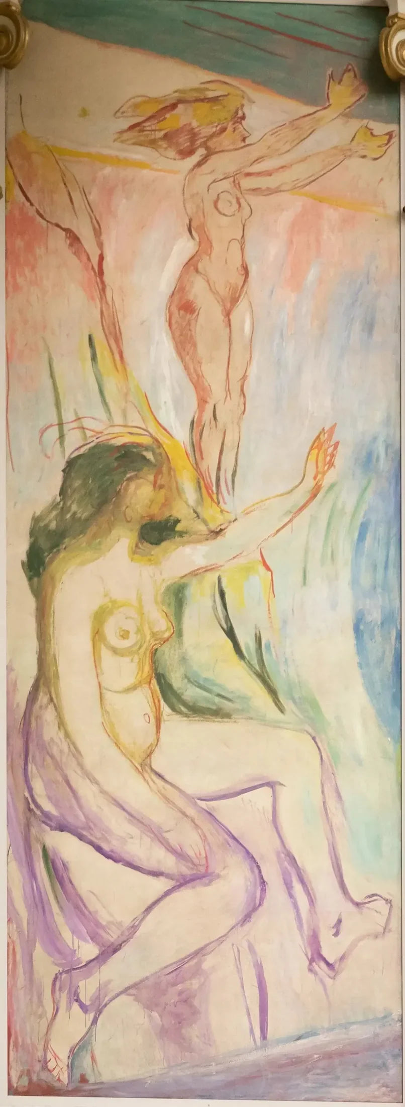 Femmes tournées vers le soleil - Edvard Munch image 1 reproduction de peinture à l’huile
