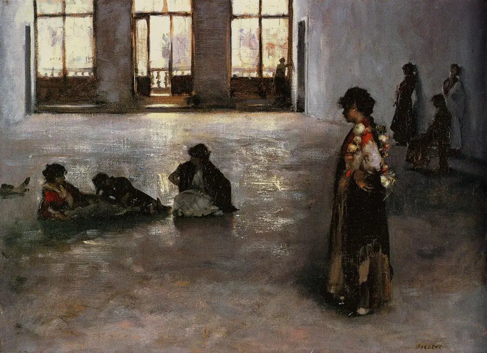 Femmes vénitiennes au Palais Rezzonico - John Singer Sargent image 1 reproduction artisanale de tableau