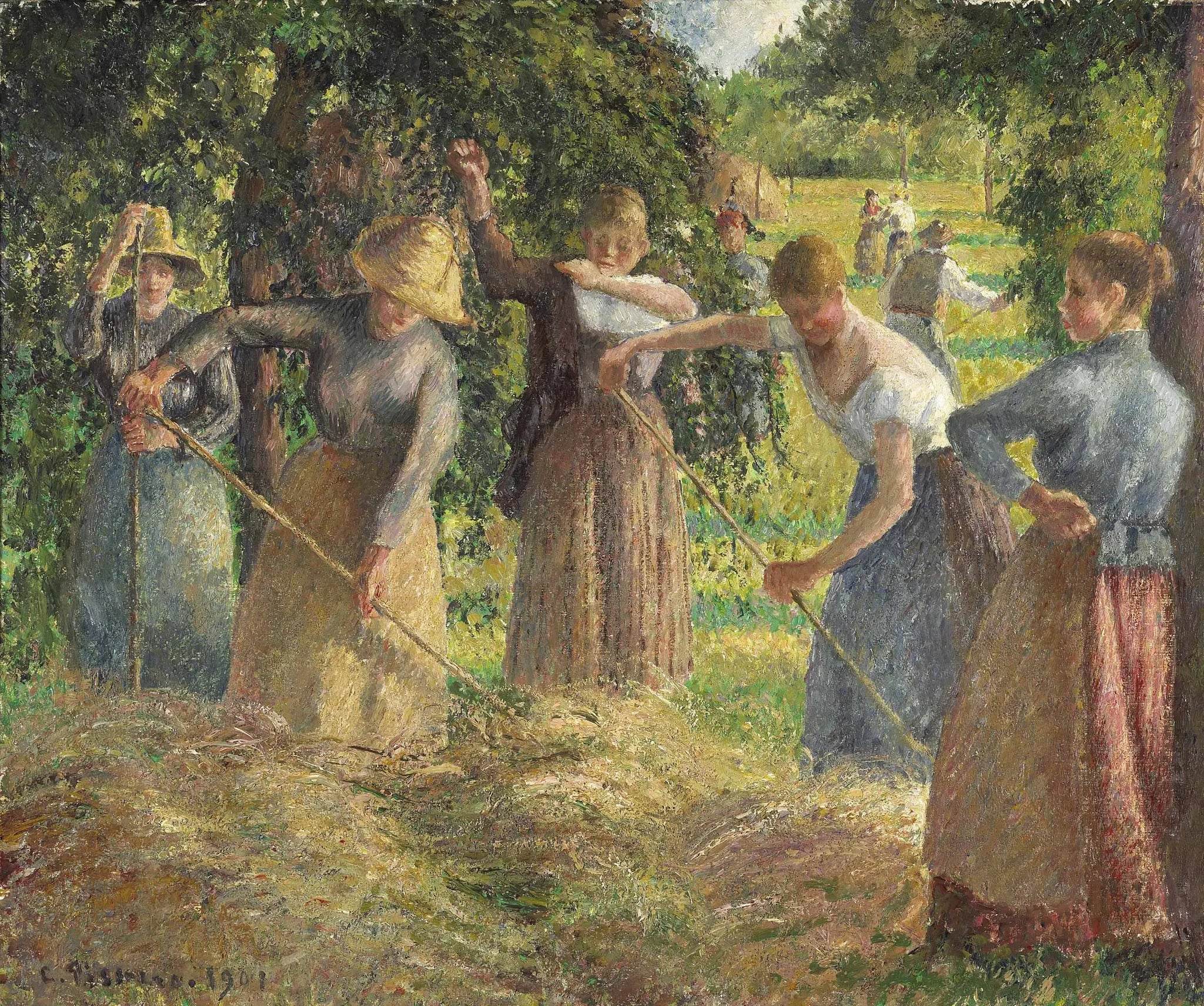 Fenaison à Éragny - Camille Pissarro image 1 copie peinte à la main à l’huile