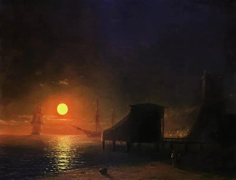 Feodosia. Nuit de lune - Ivan Aïvazovski image 1 reproduction réalisée par Alpha Reproduction