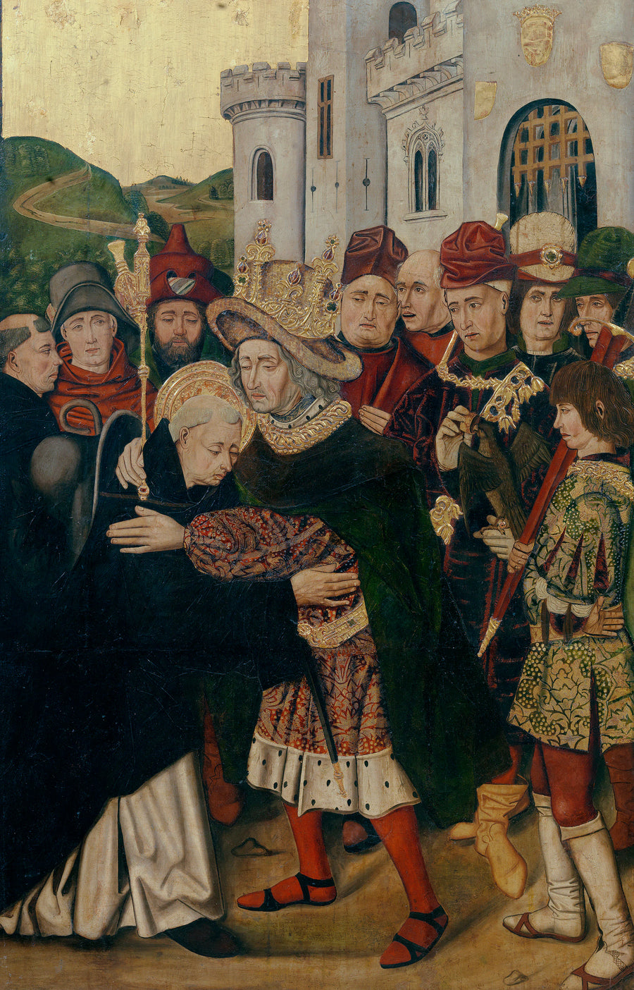 Ferdinand Ier de Castille accueillant saint Dominique de Silos - Bartolomé Bermejo|Martín Bernat