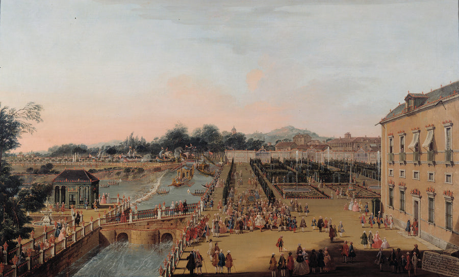 Ferdinand VI et Barbara de Bragance dans les jardins d'Aranjuez - Francesco Battaglioli
