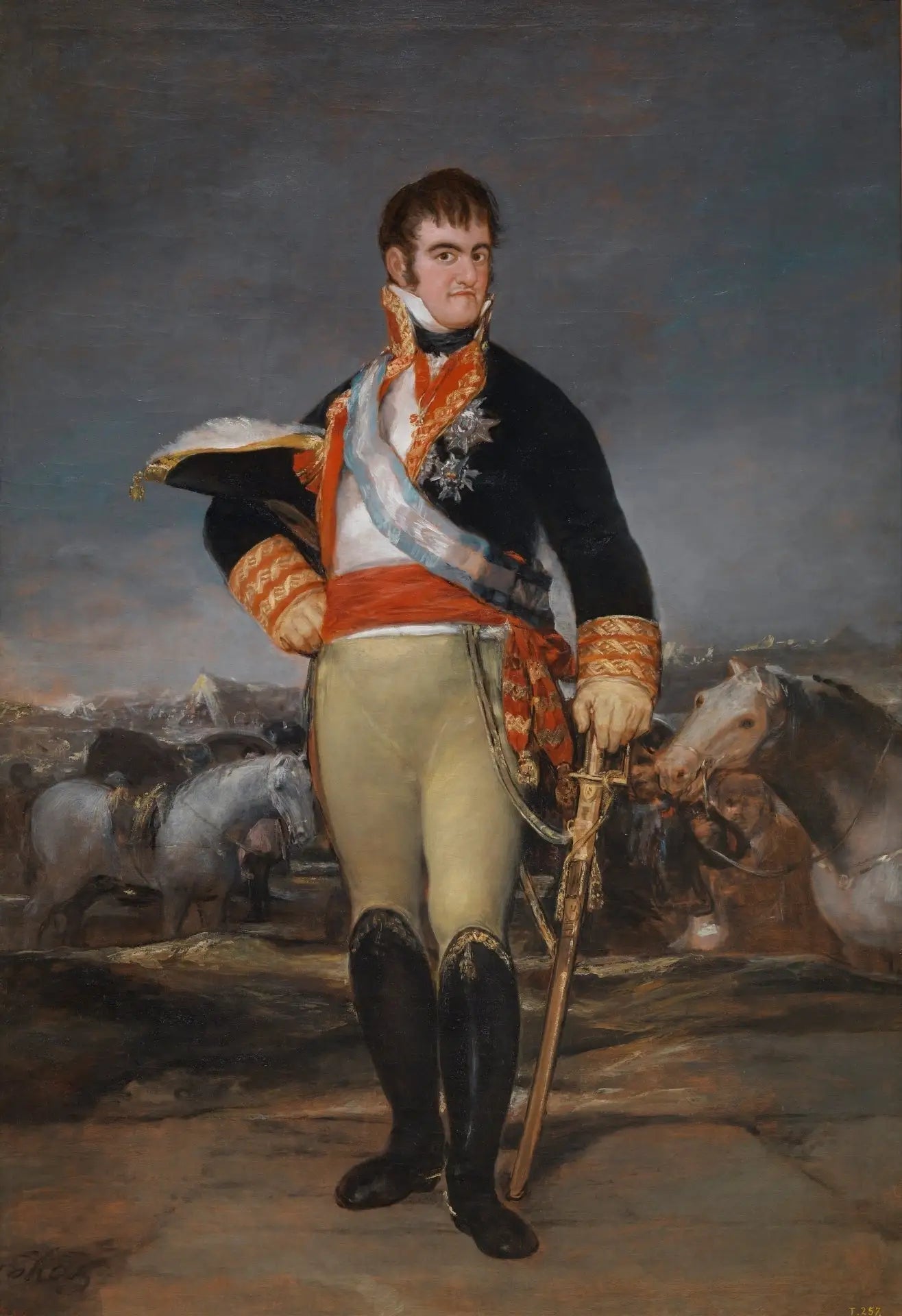 Ferdinand VII dans un campement - Francisco de Goya image 1 reproduction artisanale de tableau