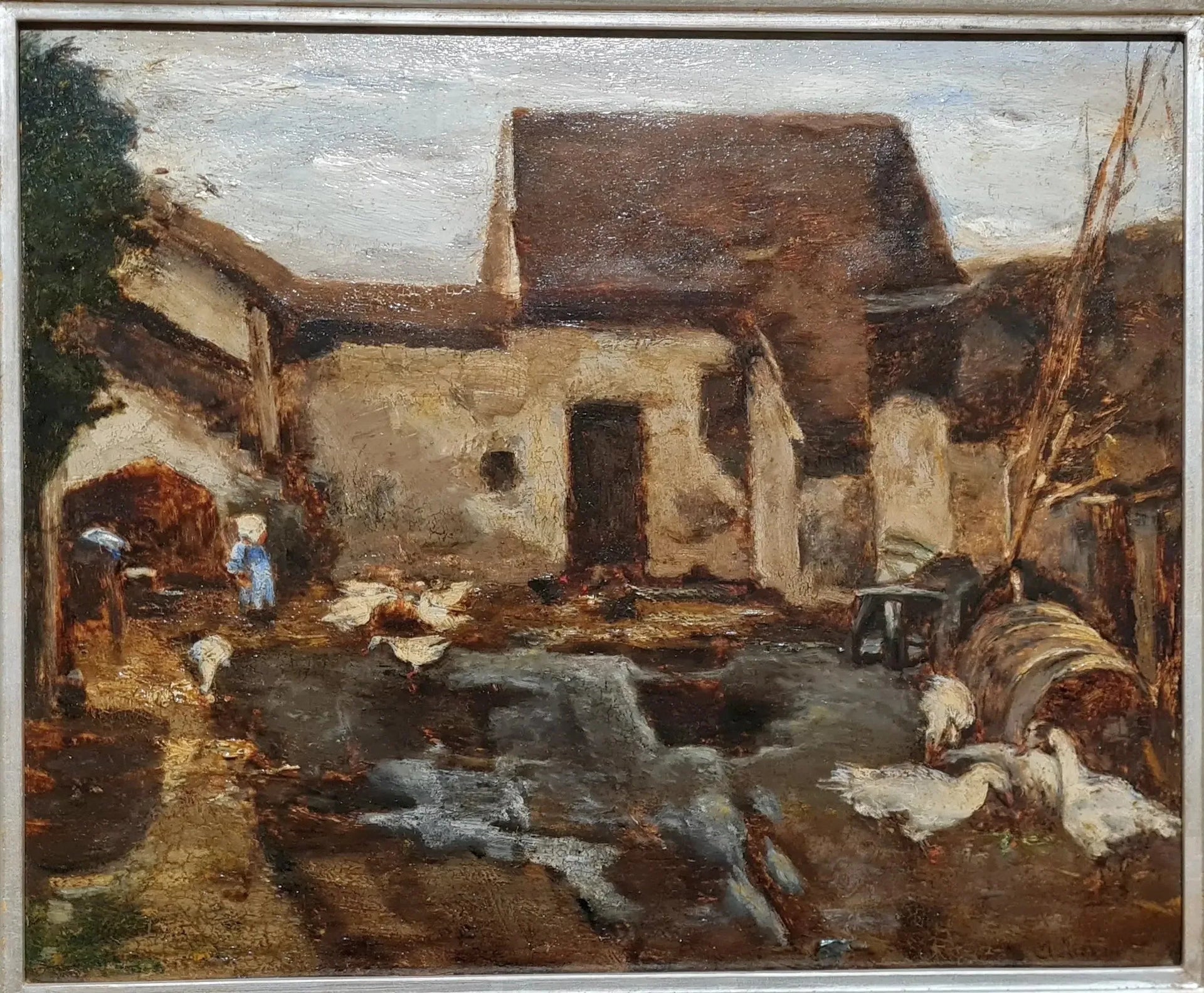 Ferme à Barbizon - Max Liebermann image 1 reproduction de peinture à l’huile