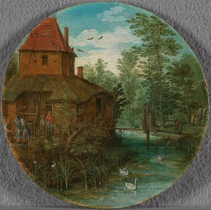 Ferme au bord du ruisseau - Jan Brueghel l'Ancien