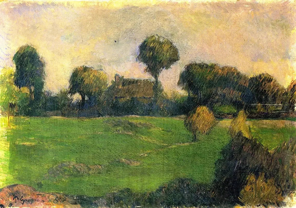 Ferme en Bretagne I - Paul Gauguin image 1 reproduction de peinture à l’huile
