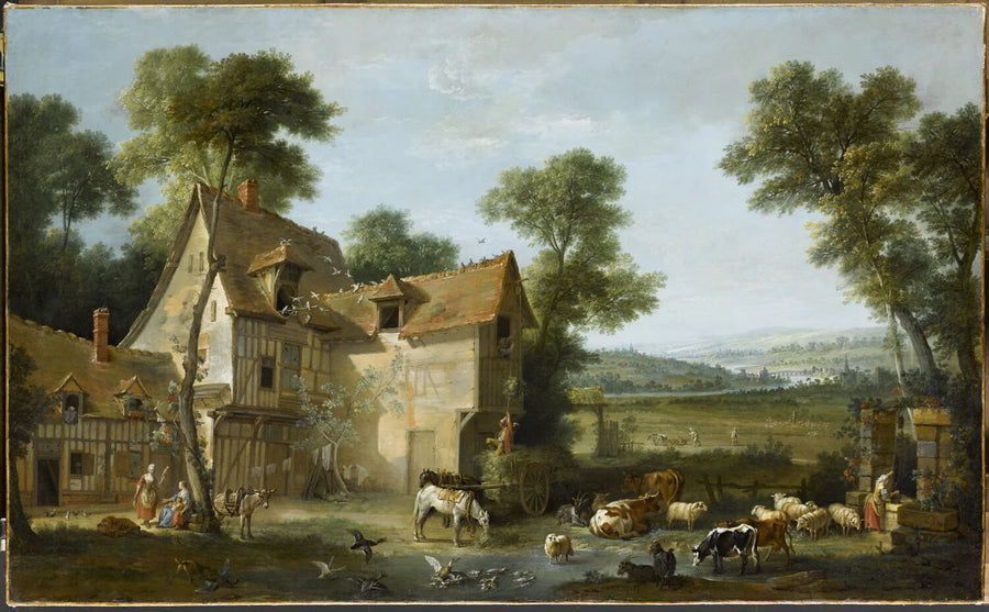La Ferme, exposée au Salon de 1751 sous le titre : L'Agriculture, dite aussi : La France - Jean-Baptiste Oudry
