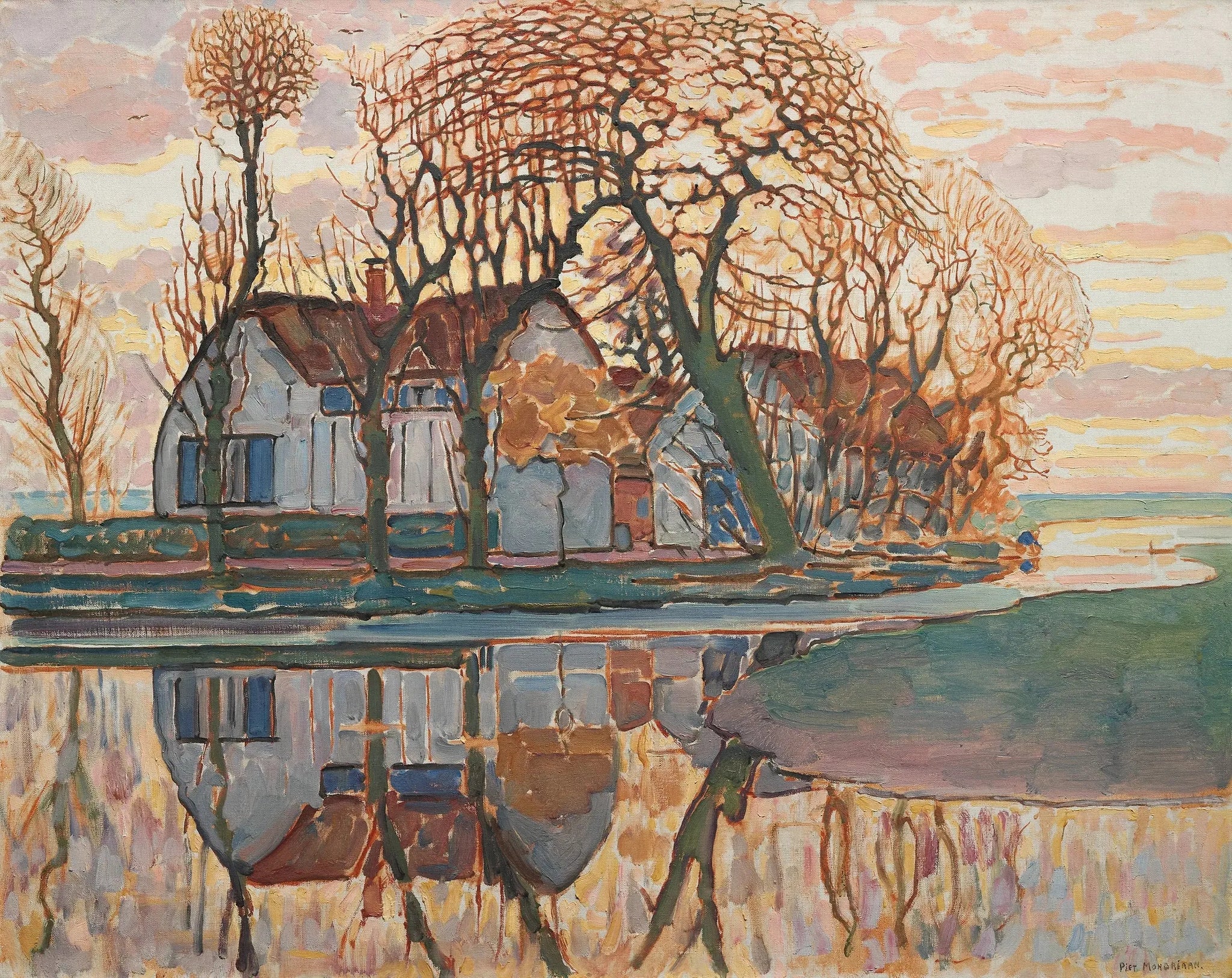 Ferme près de Duivendrecht - Piet Mondrian image 1 reproduction réalisée par Alpha Reproduction