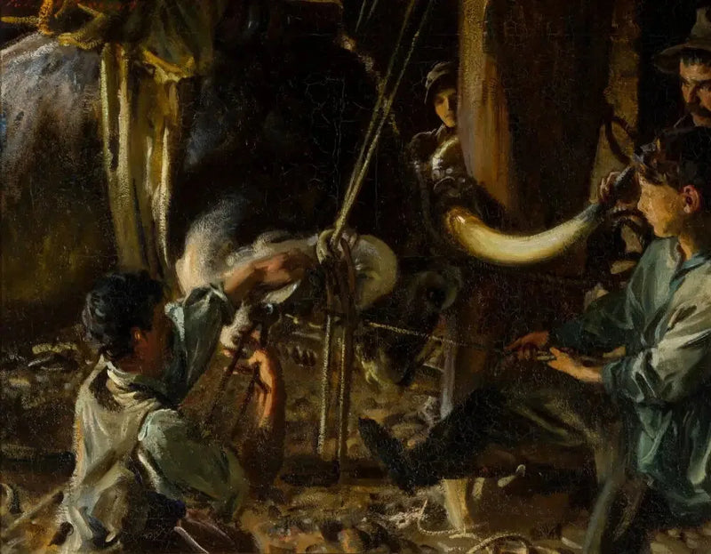 Ferrer le bœuf - John Singer Sargent
