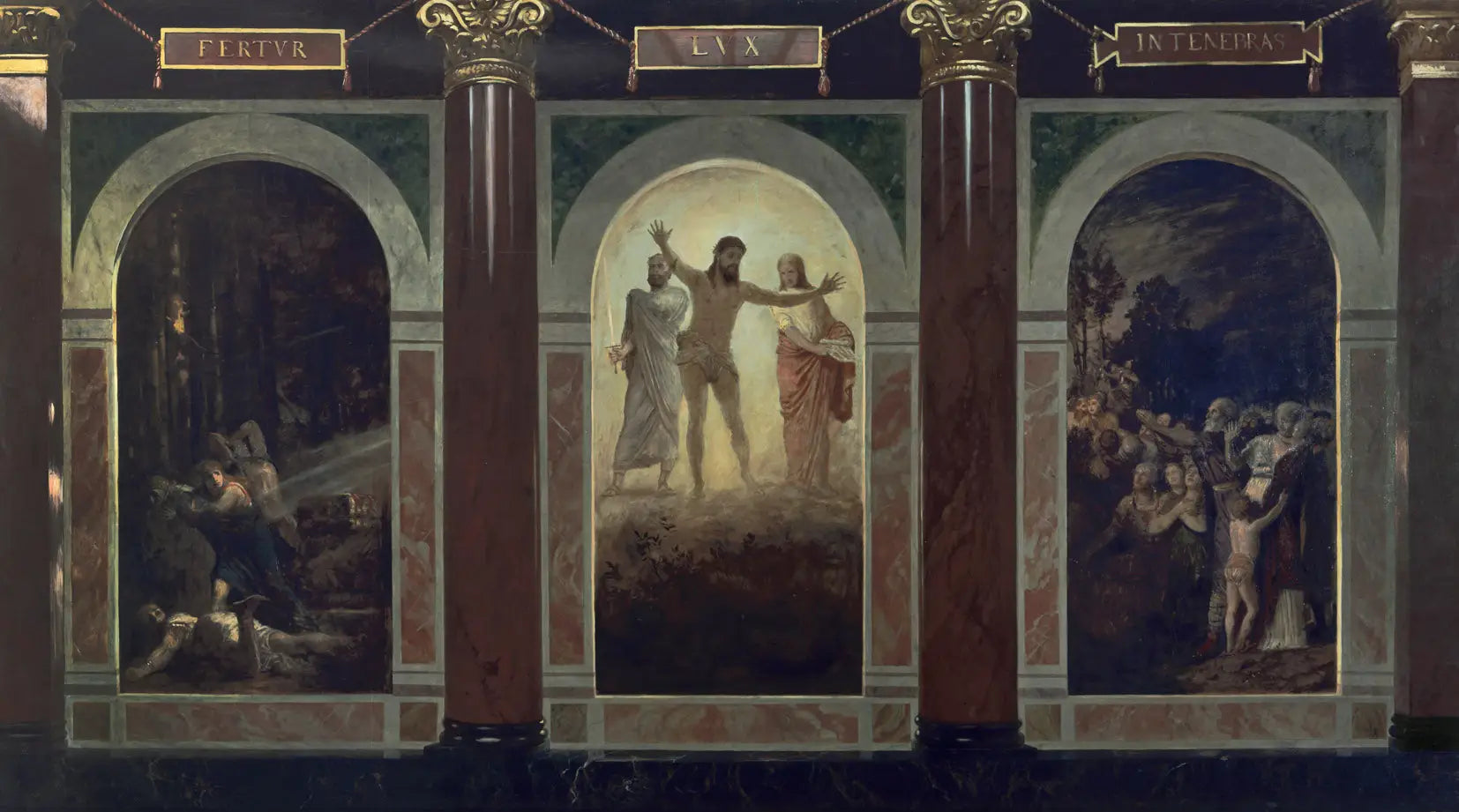 Fertur lux in tenebras - Arnold Böcklin image 1 tableau peint à l’huile sur toile