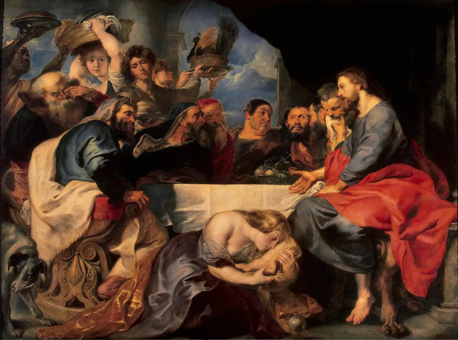 Festin dans la maison de Simon le pharisien - Peter Paul Rubens image 1 reproduction de peinture à l’huile