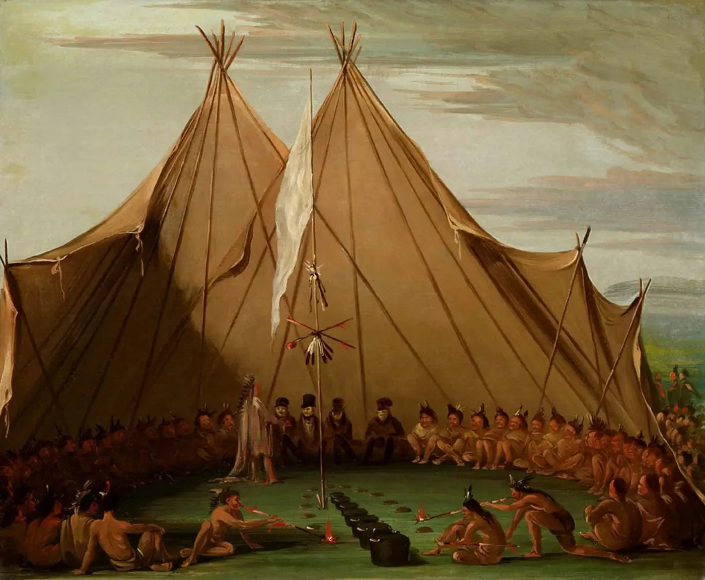 Festin du chien Sioux - George Catlin image 1 reproduction d’œuvre d’art à l’huile