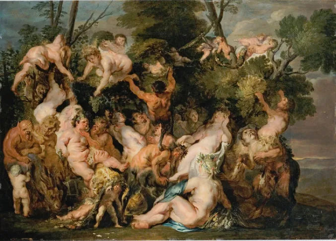 Festivités de Bacchus et Silène - Jacob Jordaens image 1 reproduction artisanale de tableau
