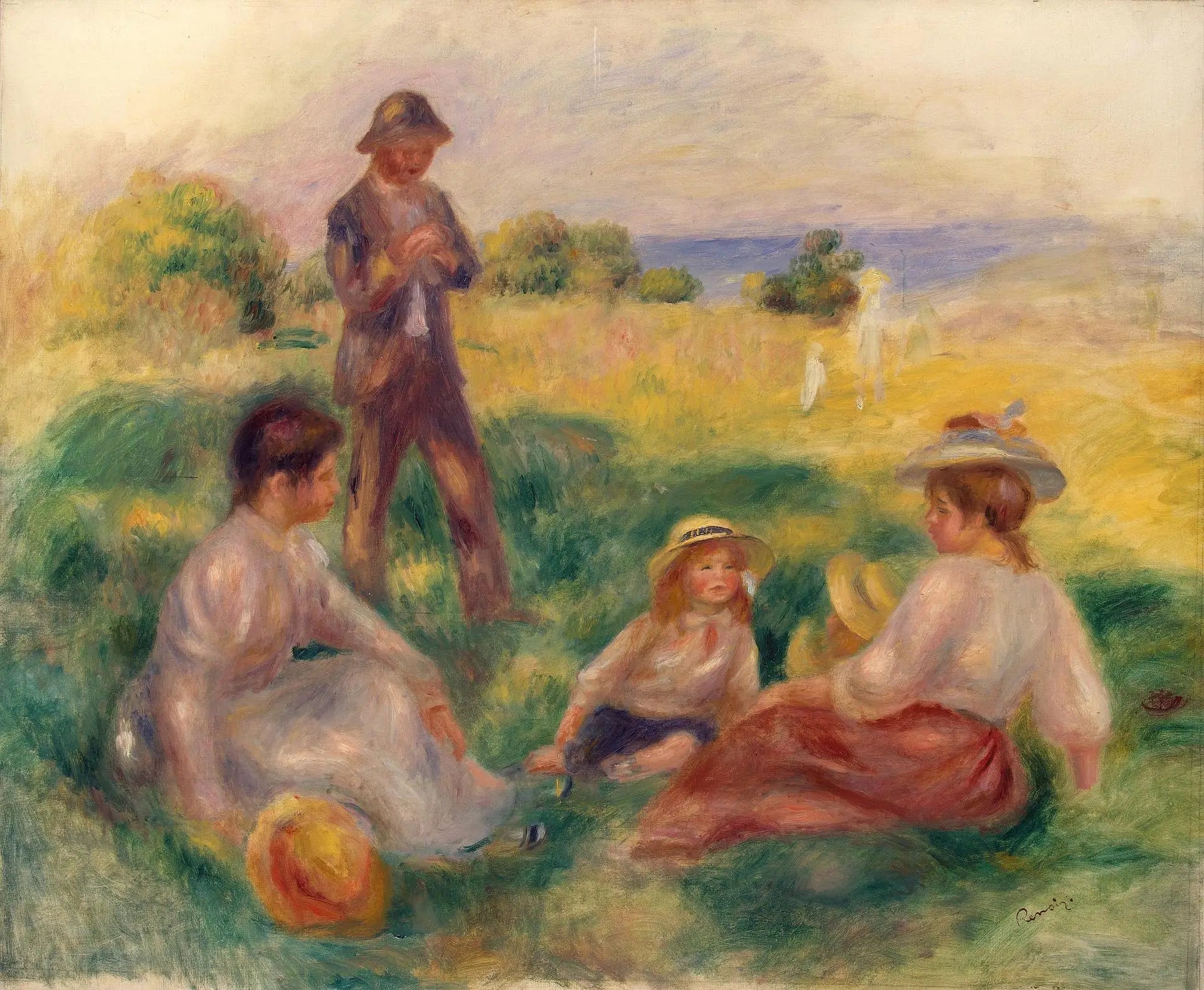 Fête à la campagne à Berneval - Pierre-Auguste Renoir image 1 copie de tableau peinte à la main