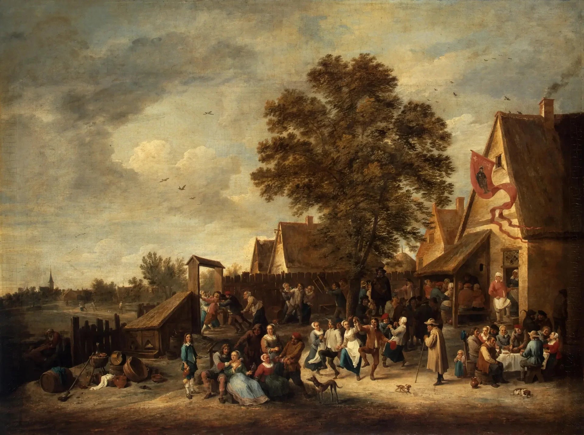 Fête de Village - David Teniers le Jeune image 1 reproduction artisanale de tableau