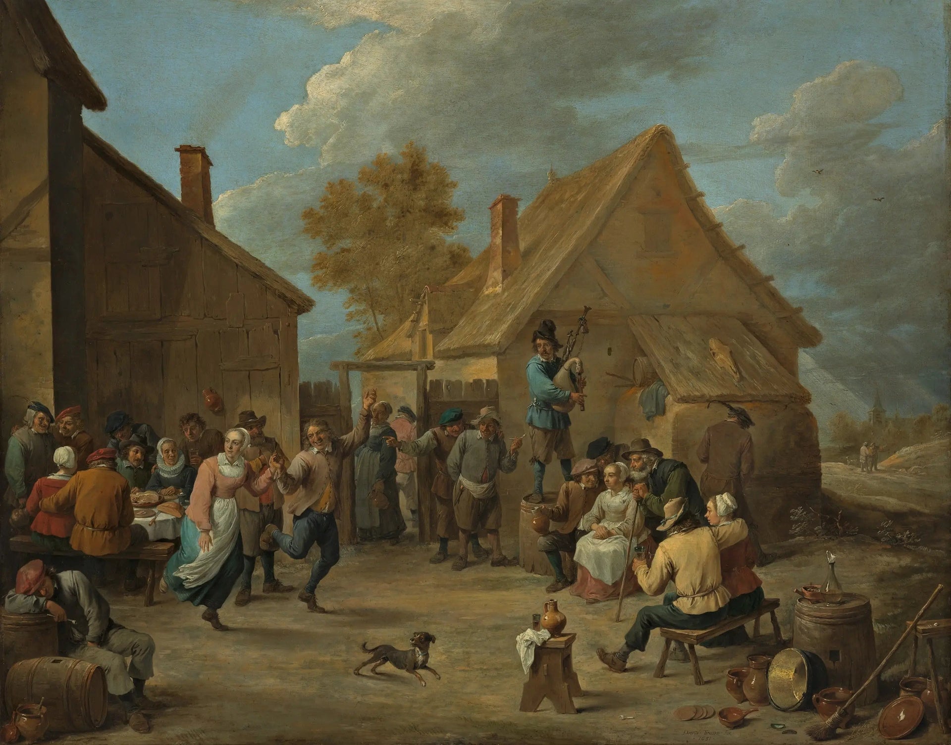 Fête de village - David Teniers le Jeune image 1 reproduction de peinture à l’huile